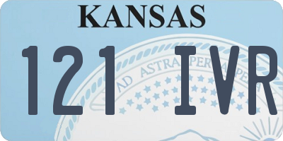 KS license plate 121IVR