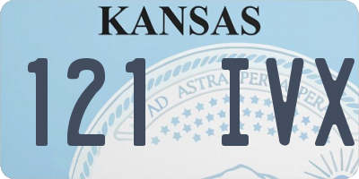 KS license plate 121IVX