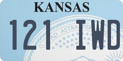 KS license plate 121IWD