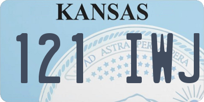 KS license plate 121IWJ