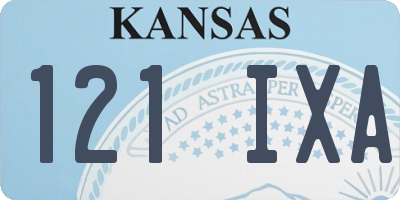 KS license plate 121IXA