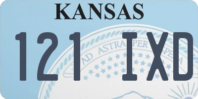 KS license plate 121IXD