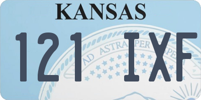 KS license plate 121IXF