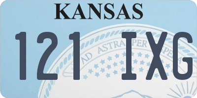 KS license plate 121IXG