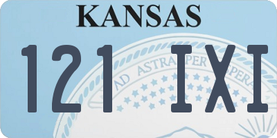 KS license plate 121IXI