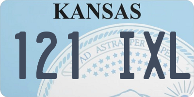 KS license plate 121IXL