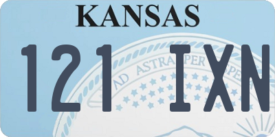 KS license plate 121IXN
