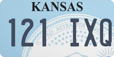 KS license plate 121IXQ