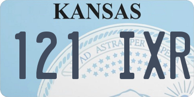 KS license plate 121IXR