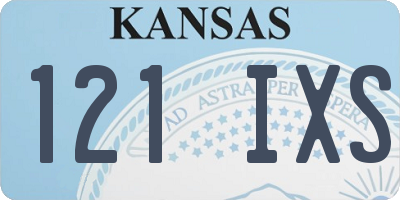 KS license plate 121IXS