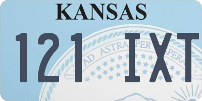 KS license plate 121IXT
