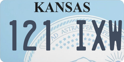 KS license plate 121IXW