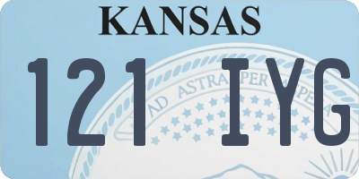 KS license plate 121IYG
