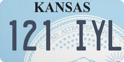 KS license plate 121IYL