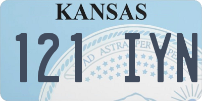 KS license plate 121IYN