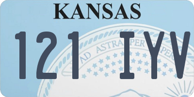 KS license plate 121IYV