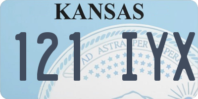 KS license plate 121IYX
