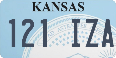 KS license plate 121IZA