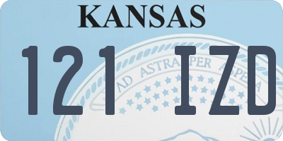 KS license plate 121IZD