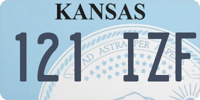 KS license plate 121IZF