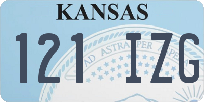 KS license plate 121IZG