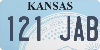 KS license plate 121JAB