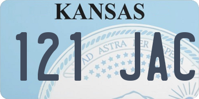 KS license plate 121JAC