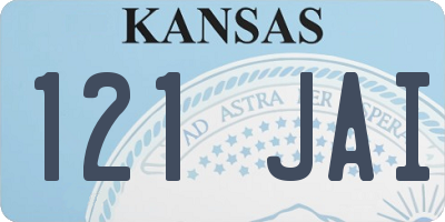 KS license plate 121JAI