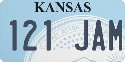 KS license plate 121JAM