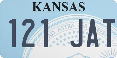KS license plate 121JAT