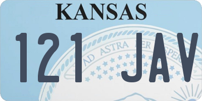 KS license plate 121JAV