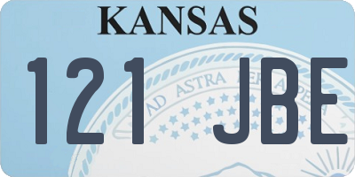 KS license plate 121JBE