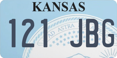 KS license plate 121JBG