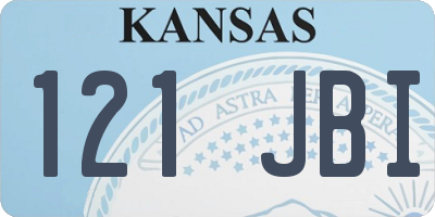 KS license plate 121JBI