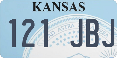 KS license plate 121JBJ