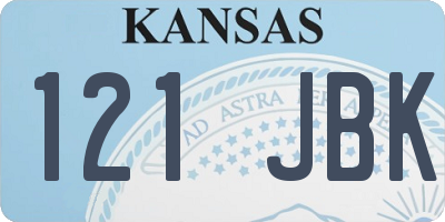 KS license plate 121JBK