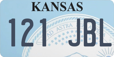 KS license plate 121JBL