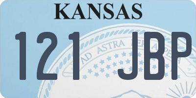 KS license plate 121JBP