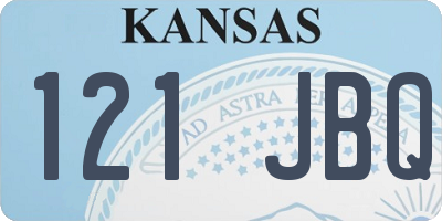 KS license plate 121JBQ