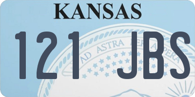 KS license plate 121JBS