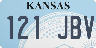 KS license plate 121JBV