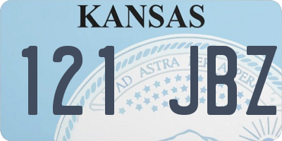 KS license plate 121JBZ