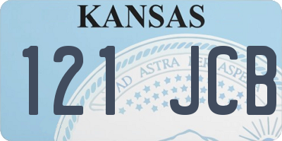 KS license plate 121JCB