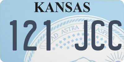 KS license plate 121JCC