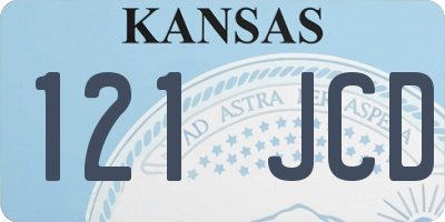 KS license plate 121JCD