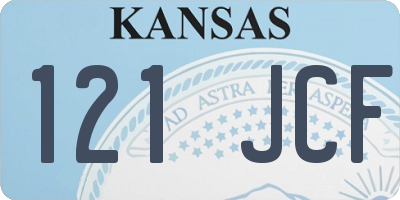 KS license plate 121JCF