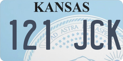 KS license plate 121JCK