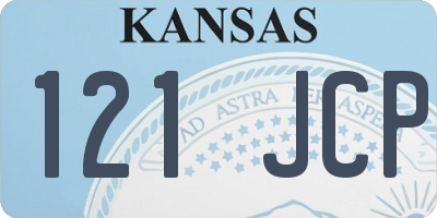 KS license plate 121JCP