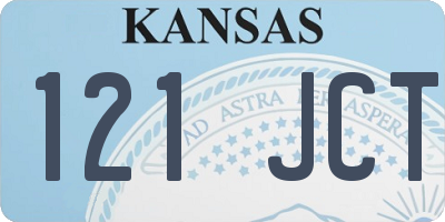 KS license plate 121JCT