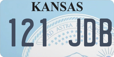 KS license plate 121JDB